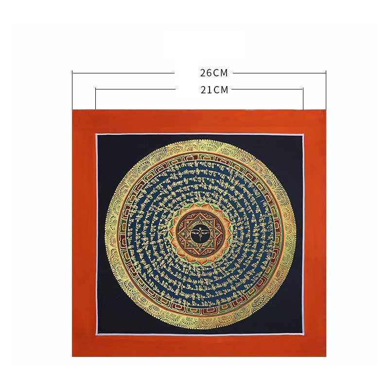 Dipinto Thangka tibetano fatto a mano, benedizione spirituale, scatola cieca, motivo a colori casuali