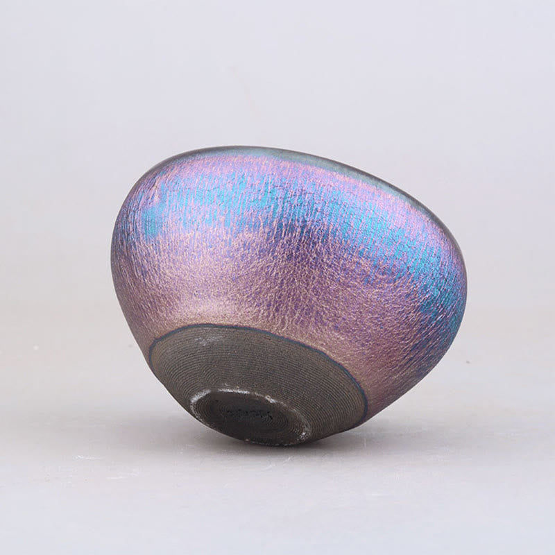 Buddha Stones fatte a mano Aurora Rainbow Design Tazza da tè cinese Jianzhan in ceramica Tazza da tè Tenmoku Kung Fu