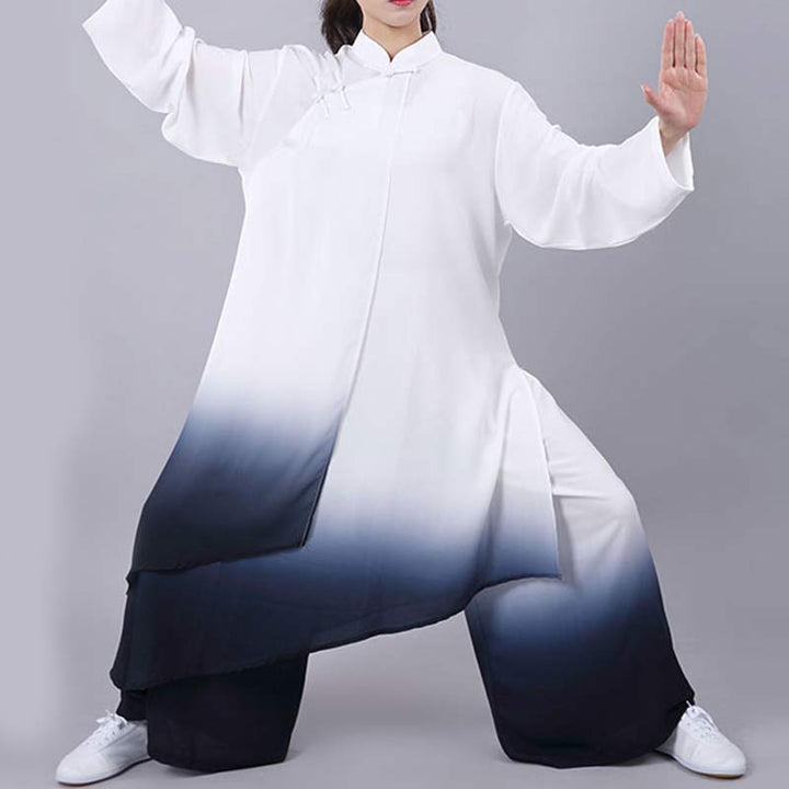 Buddha Stones Pittura sfumata Meditazione Preghiera Spirituale Zen Tai Chi Qigong Pratica Set di abbigliamento unisex