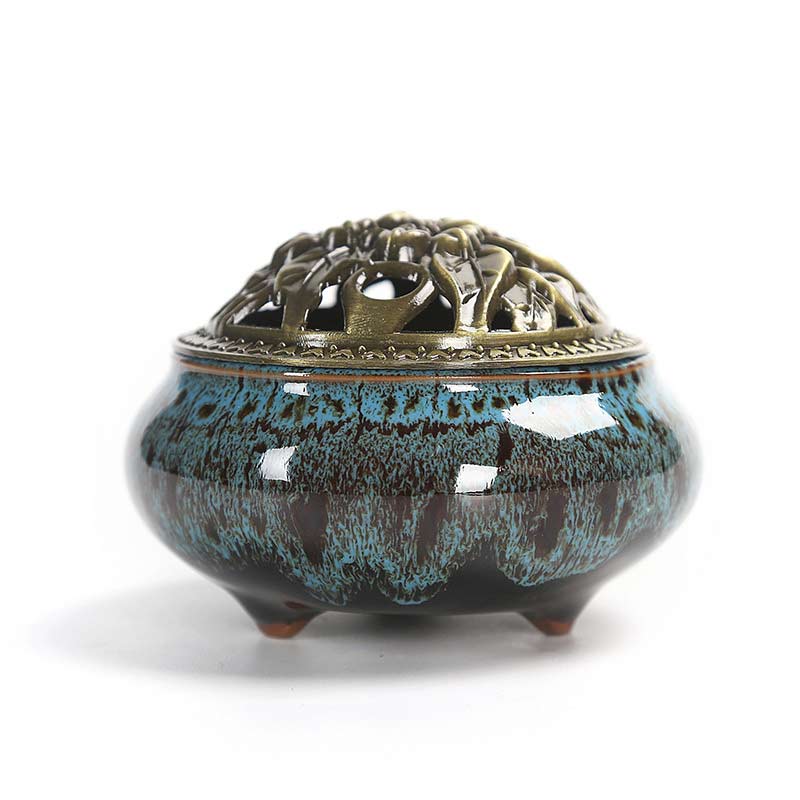 Buddha Stones Bruciatore di incenso in ceramica colorata