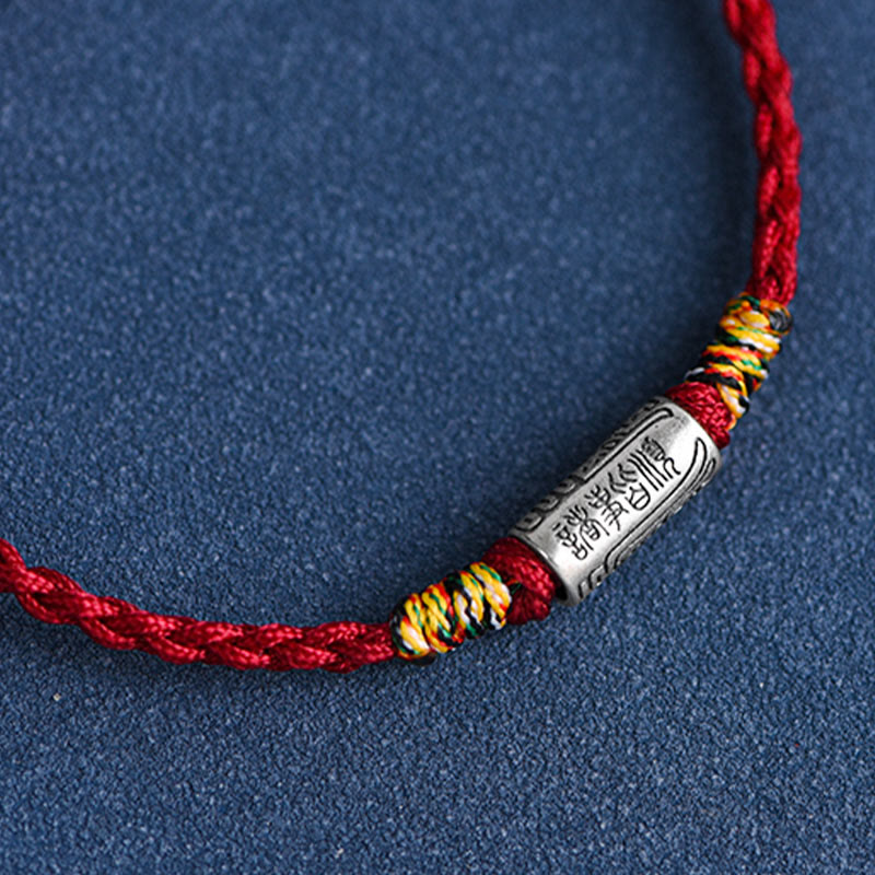 Buddha Stones Bracciale Cavigliera in Argento Sterling 925 Fatto a Mano Tutto Va Bene Design Protezione Forza