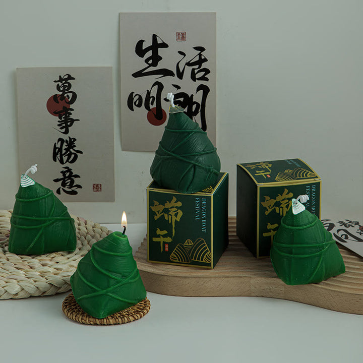 Buddha Stones Dragon Boat Festival Zongzi Modello Candela Profumata Regalo Per Famiglia Amici