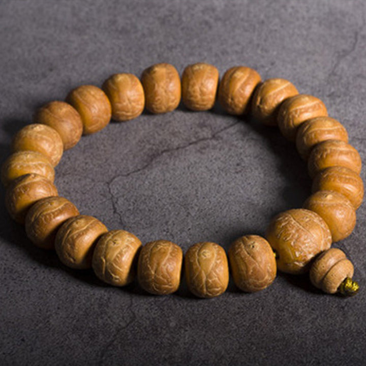 Buddha Stones Bodhi Seme Fortuna Auspicio Mala da polso Nappa Mala tascabile