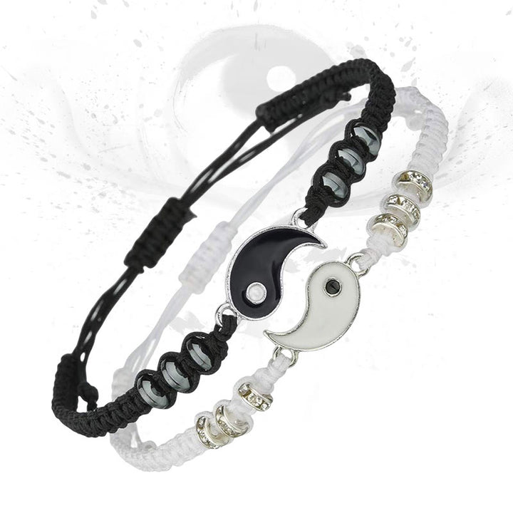 Braccialetto di coppia in ematite Yin Yang Buddha Stones 2 pezzi - Yin Yang (2 pezzi) - image 0