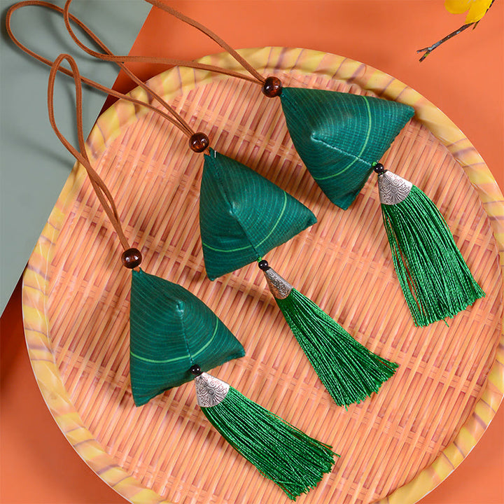 Decorazione appesa con nappa di protezione del sacchetto del modello Zongzi del festival delle barche drago Buddha Stones