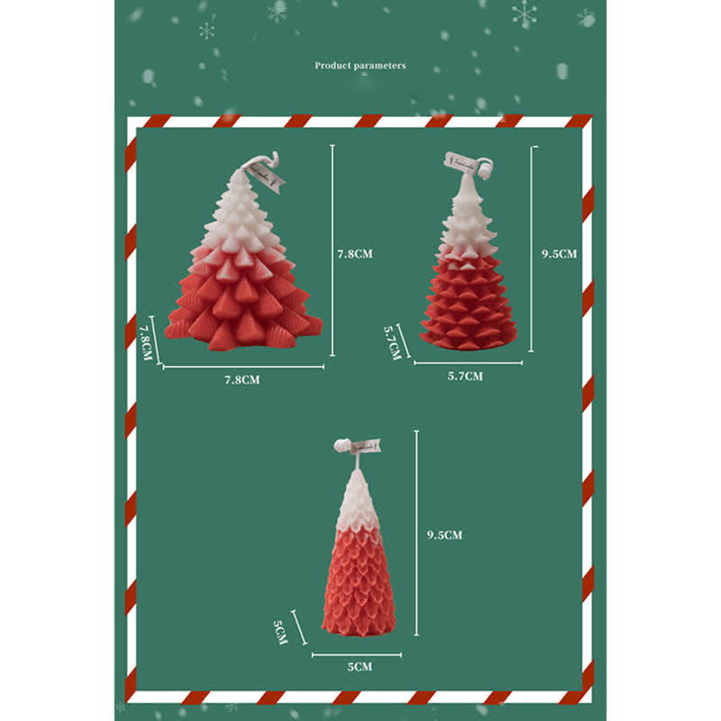 Candela profumata in cera di soia per albero di Natale, regalo per familiari e amici