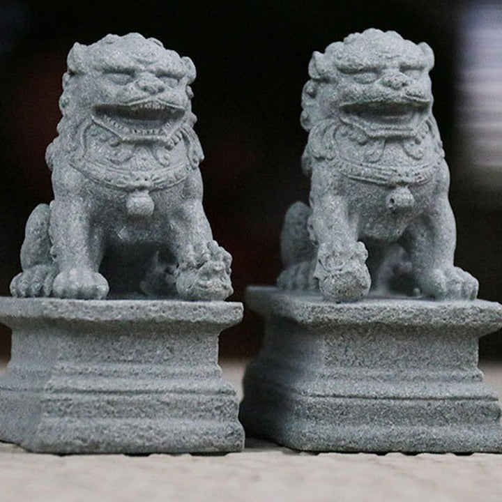 Buddha Stones Leone Fu Foo Cani Elefante Allontanare il Male Benedizione Decorazione della Casa