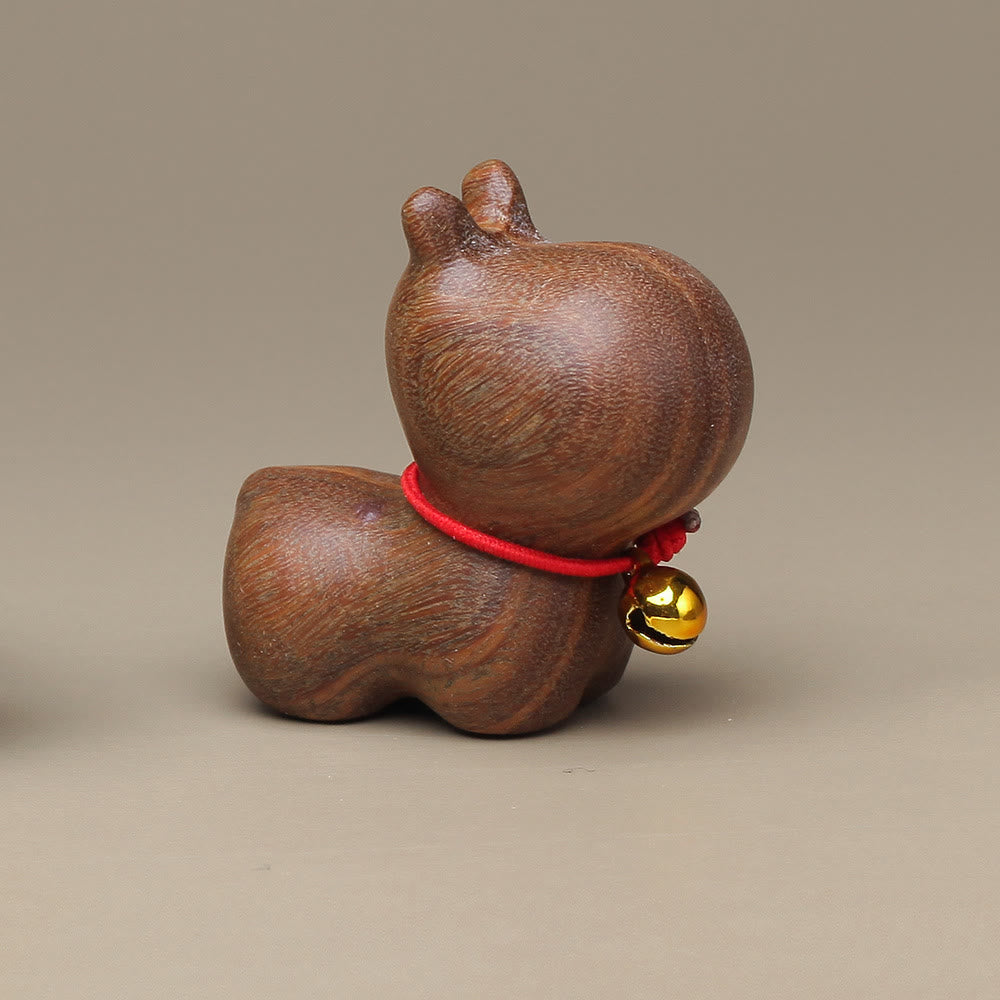 Buddha Stones Sandalo verde Piccola foglia Sandalo rosso Carino gatto Animali Rilassanti Pace Decorazioni