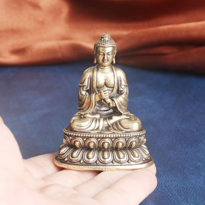 Decorazione della statua in rame della serenità del Buddha Tathagata - image 5