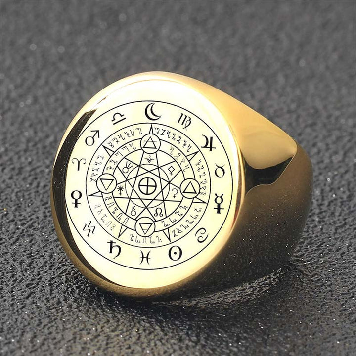 Anello di benedizione di protezione delle 12 costellazioni dello zodiaco Buddha Stones