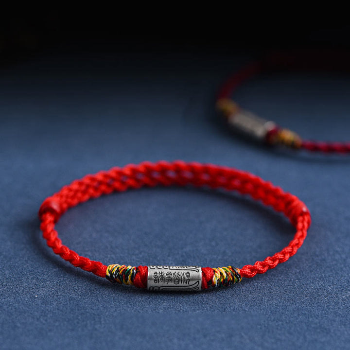 Buddha Stones Bracciale Cavigliera in Argento Sterling 925 Fatto a Mano Tutto Va Bene Design Protezione Forza