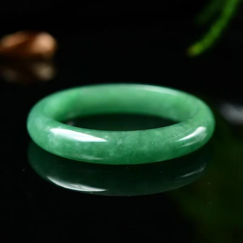 Bracciale rigido in giada con Buddha Stones, per guarigione, abbondanza e protezione. - image 5