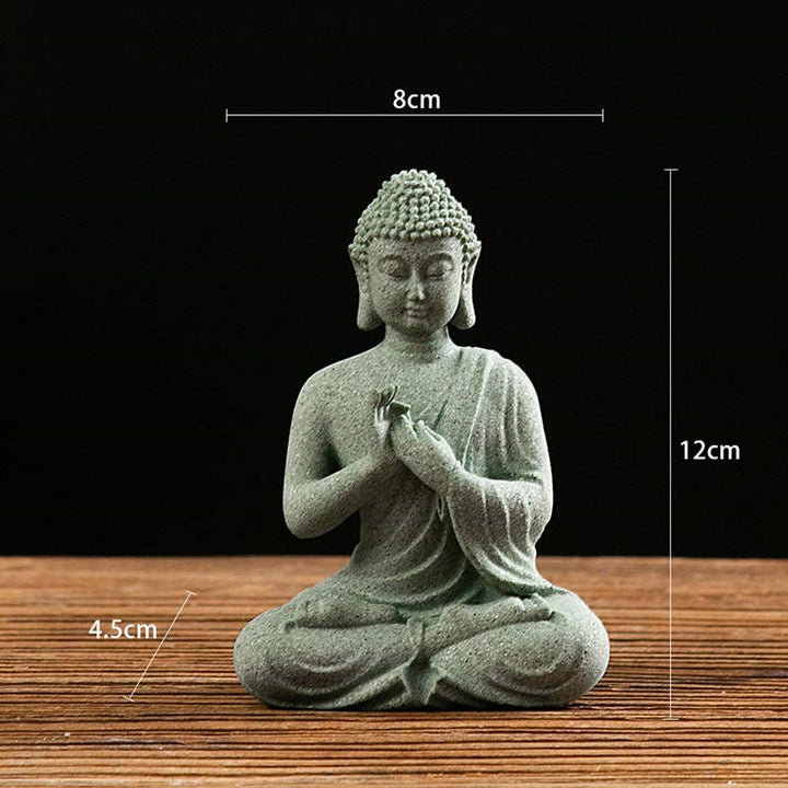 Buddha Stones Meditazione Tibetana Contemplazione Buddha Serenità Compassione Statua Figurina Decorazione