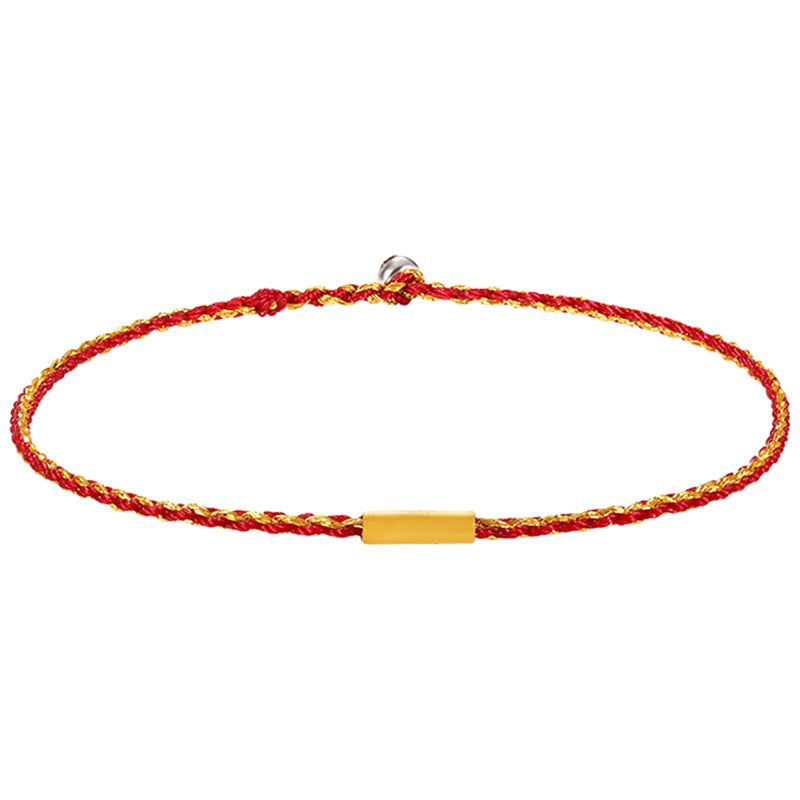 Braccialetto di protezione intrecciato a quattro fili con Buddha Stones in oro 999 con nodi dei desideri, fatto a mano