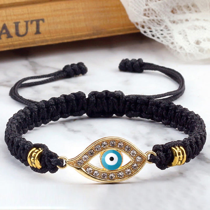 Braccialetto di corda Buddha Stones Evil Eye Keep Away Evil Spirits