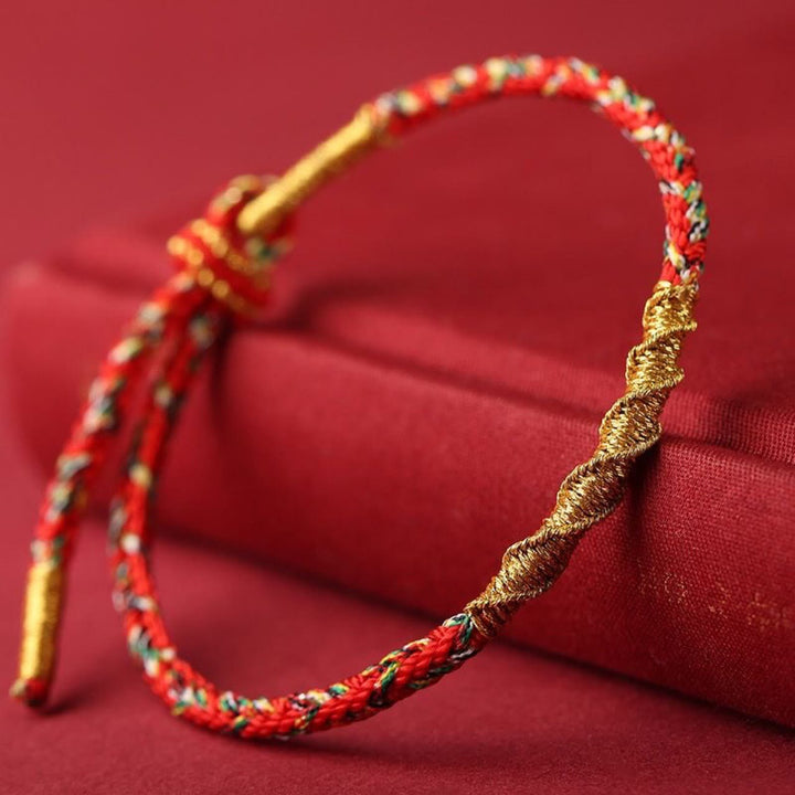 Braccialetto di corda intrecciata con protezione e forza del Buddha fatto a mano con Buddha Stones dello zodiaco cinese natale