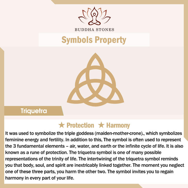 Anello girevole calmo in acciaio al titanio con nodo triangolare in Buddha Stones