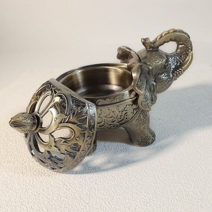 Buddha Stones Porta incenso in lega di elefante, decorazione per la casa, bruciatore di incenso - image 12