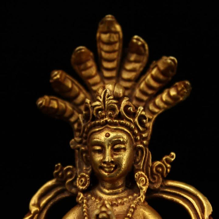 Decorazione della statua in rame di protezione del Bodhisattva Nagarjuna - image 8