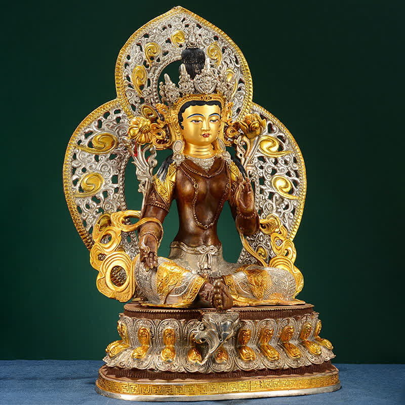 Decorazione della statua in rame della speranza di Tara Verde del Bodhisattva - image 2