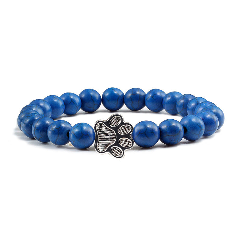 Buddha Stones Braccialetto con pietra "Salva un cane" - Perline blu scuro - image 11