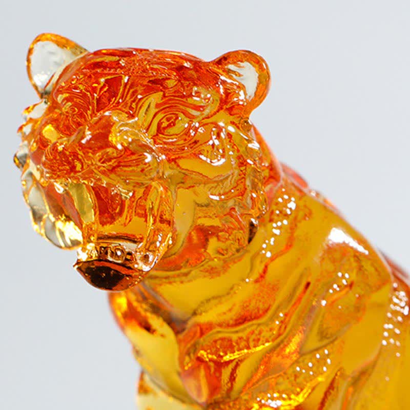 Decorazione per la casa con protezione in cristallo di tigre Liuli fatto a mano