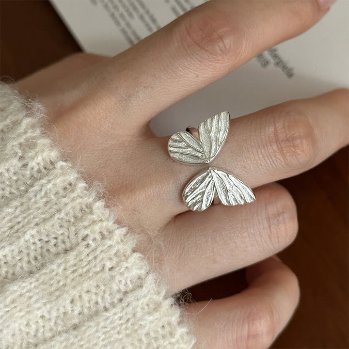 Anello Buddha Stones 925 Sterling Silver Butterfly Love Freedom