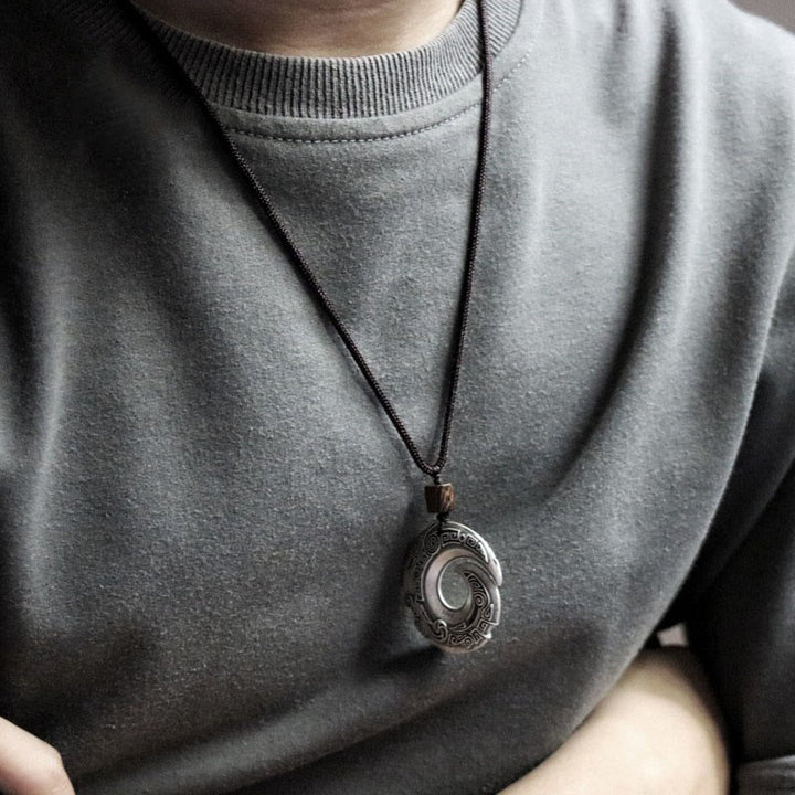 Buddha Stones La fortuna di una persona migliora il design del modello Collana pendente in rame con fortuna