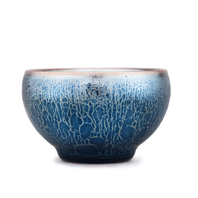 Buddha Stones fatte a mano Medusa Drago Scaglie Modello Cinese Jianzhan Tazza da Tè in Ceramica Tenmoku Kung Fu Tazza da Tè