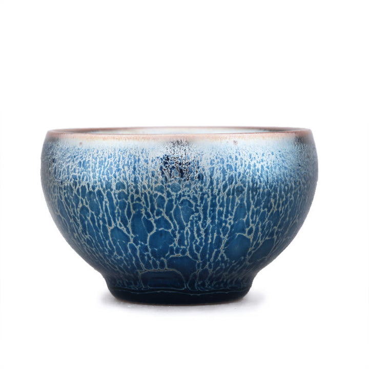 Buddha Stones fatte a mano Medusa Drago Scaglie Modello Cinese Jianzhan Tazza da Tè in Ceramica Tenmoku Kung Fu Tazza da Tè