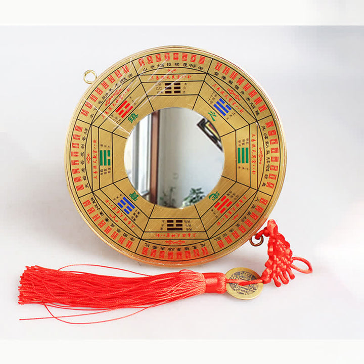 Mappa Feng Shui Bagua Moneta di rame Mappa energetica dell'equilibrio del nodo cinese - 16 centimetri - Mappa dei Nove Palazzi Bagua - Specchio concavo - image 14