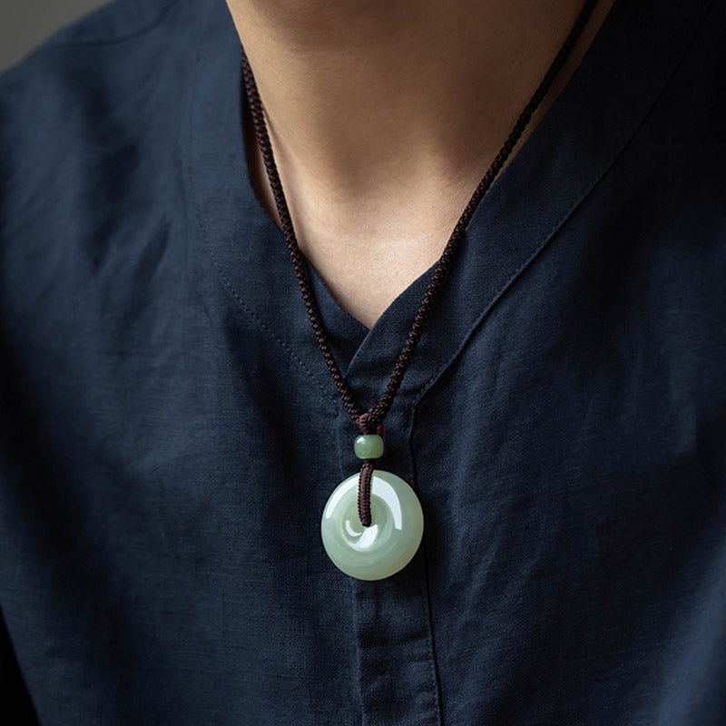 Collana Buddha Stones con fibbia per la pace, fortuna e prosperità