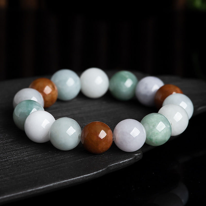 Braccialetto di protezione curativa in giada naturale Buddha Stones