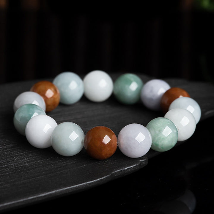 Braccialetto di protezione curativa in giada naturale Buddha Stones