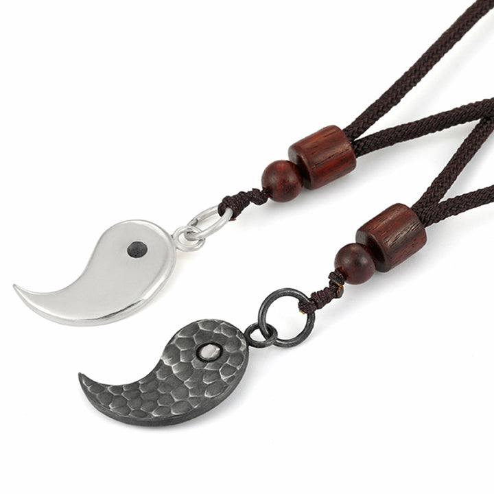 Collana con ciondolo in argento sterling 990 Buddha Stones, equilibrio Yin Yang e armonia - image 16