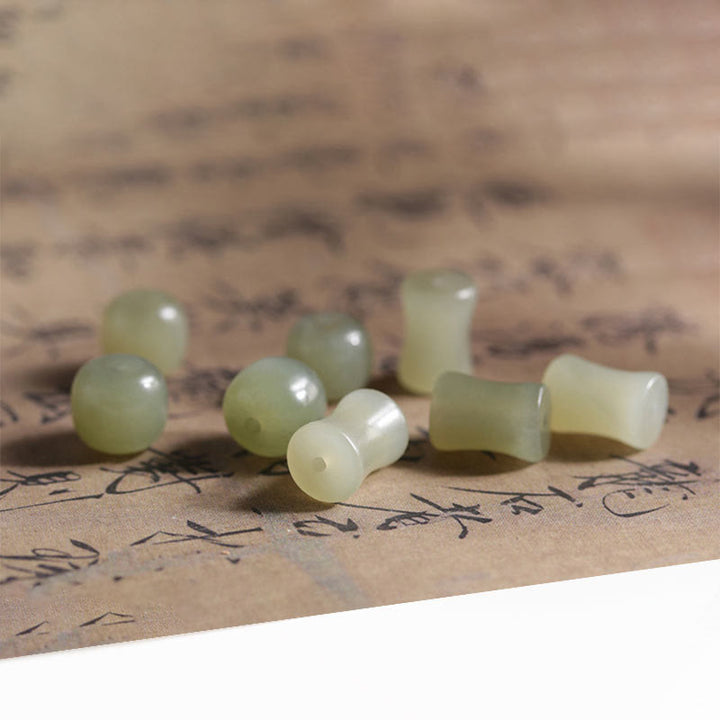 Bracciale Buddha Stones Natural Abelia Biflora Wood Hetian Jade Bamboo Bead che allontana gli spiriti maligni