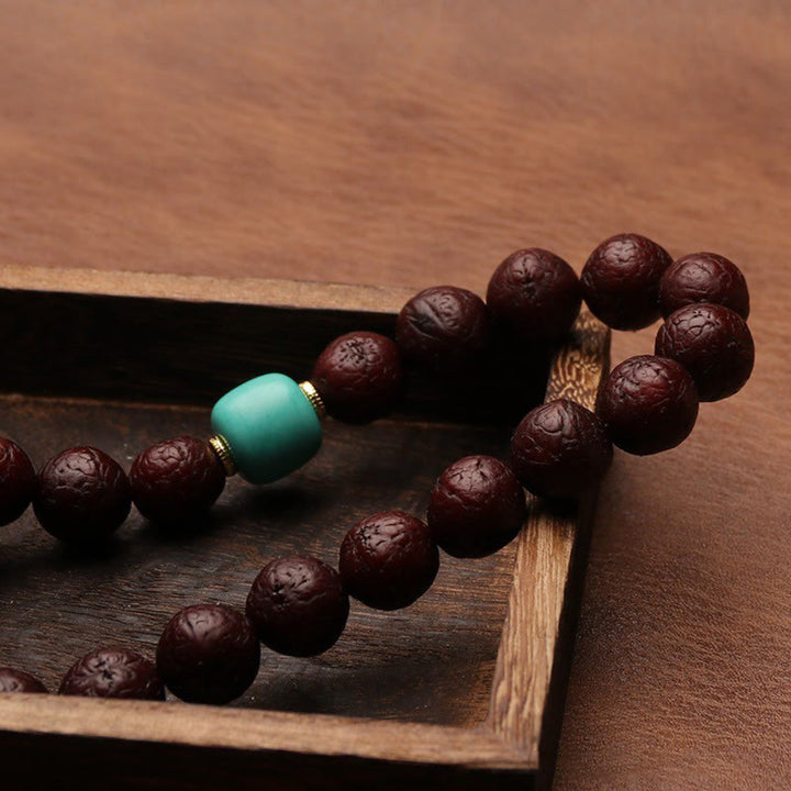 Buddha Stones Tibetano Bodhi Seme Agata Perlina Fortuna Ricchezza Nappa Ciondolo Polso Mala