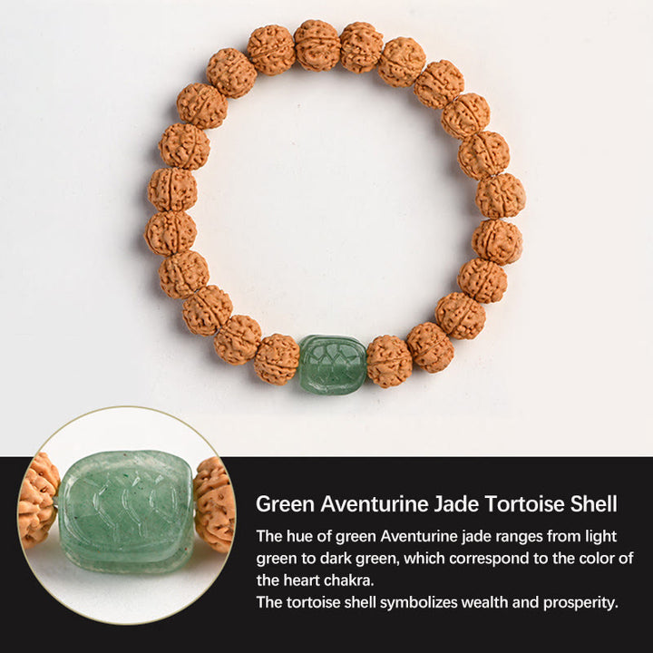 Buddha Stones Tibet Rudraksha Bodhi Seme Ricchezza Auspicio Bracciale - image 27