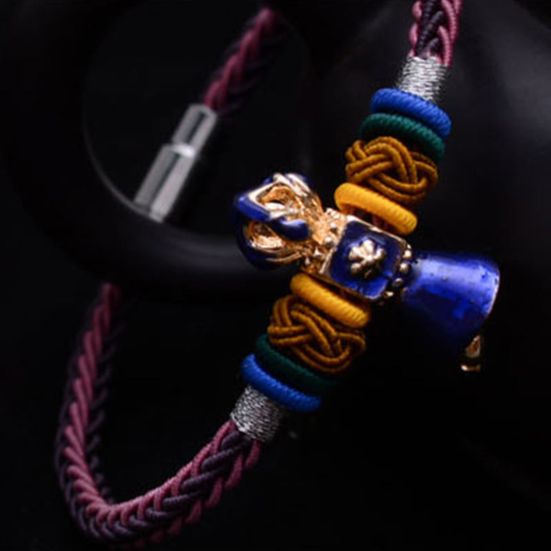 Braccialetto tibetano fatto a mano Dorje Vajra Strength con otto fili