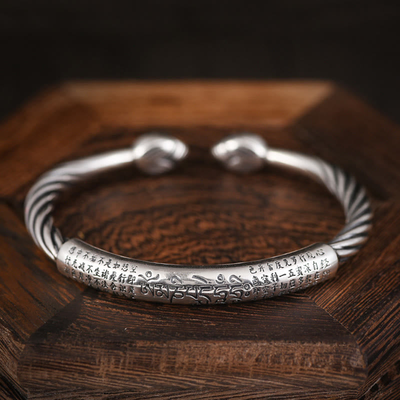 Braccialetto con polsino in Buddha Stones tibetana Om Mani Padme Hum Heart Sutra Purezza - image 1