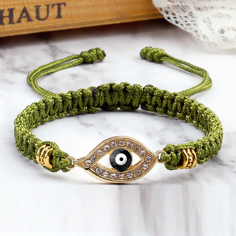 Braccialetto di corda Buddha Stones Evil Eye Keep Away Evil Spirits