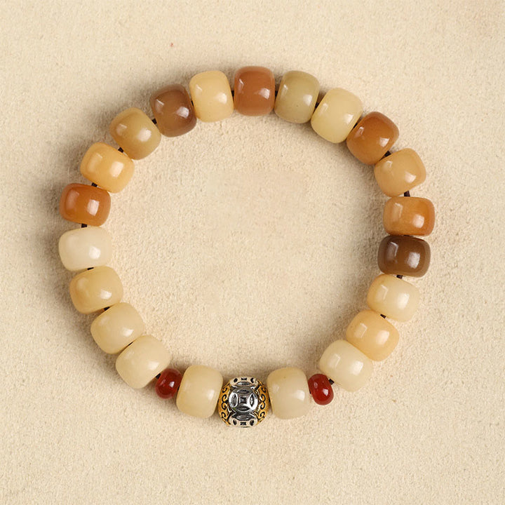 Buddha Stones Semi di Bodhi naturali Il Signore della Foresta dei Cadaveri Om Mani Padme Hum Braccialetto della Saggezza