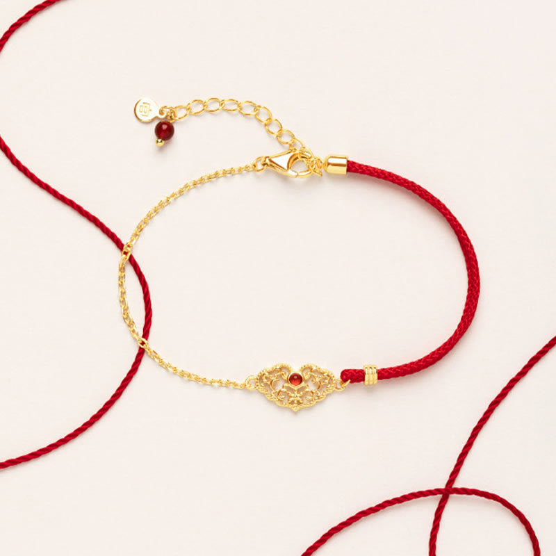 Braccialetto a catena con lucchetto di buoni auguri, fortuna e forza , Buddha Stones