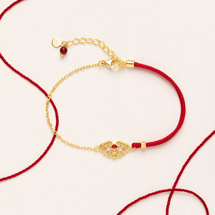 Braccialetto a catena con lucchetto di buoni auguri, fortuna e forza , Buddha Stones