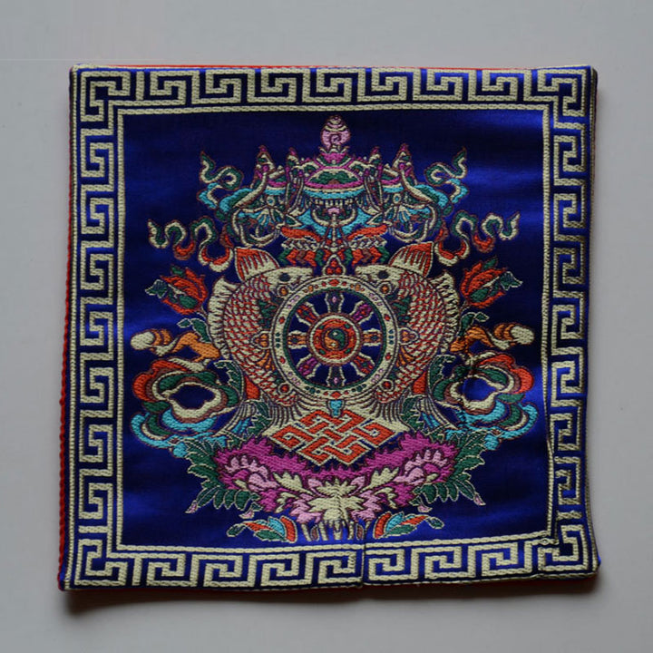 Buddha Stones Preghiera Altare Tappetino Guarigione Meditazione Vajra Simboli di Buon Auspicio