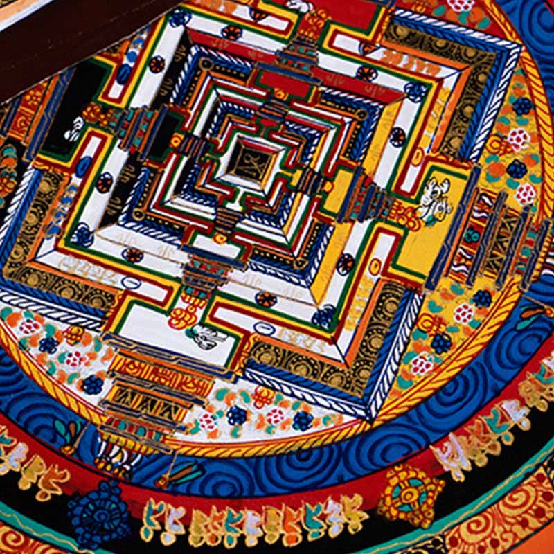 Pittura tibetana fatta a mano Thangka Mandala Blind Box Motivo colore casuale