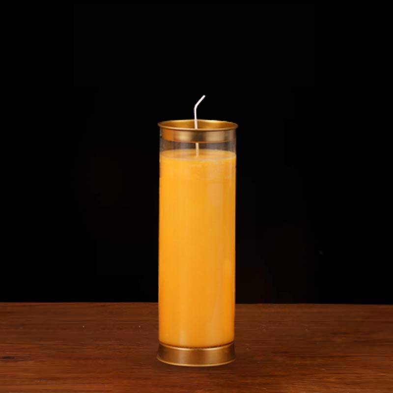 Meditazione Preghiera Altare Candela Tempio Buddista Rituali Uso Oggetti - Giallo - Medio (3 giorni) - image 14