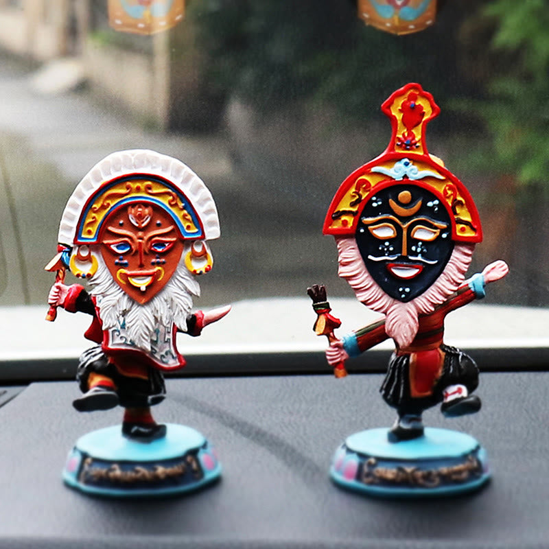 Buddha Stones Tibetan Opera Maschera Viso Marionetta Casa Ufficio Auto Decorazione Ornamento