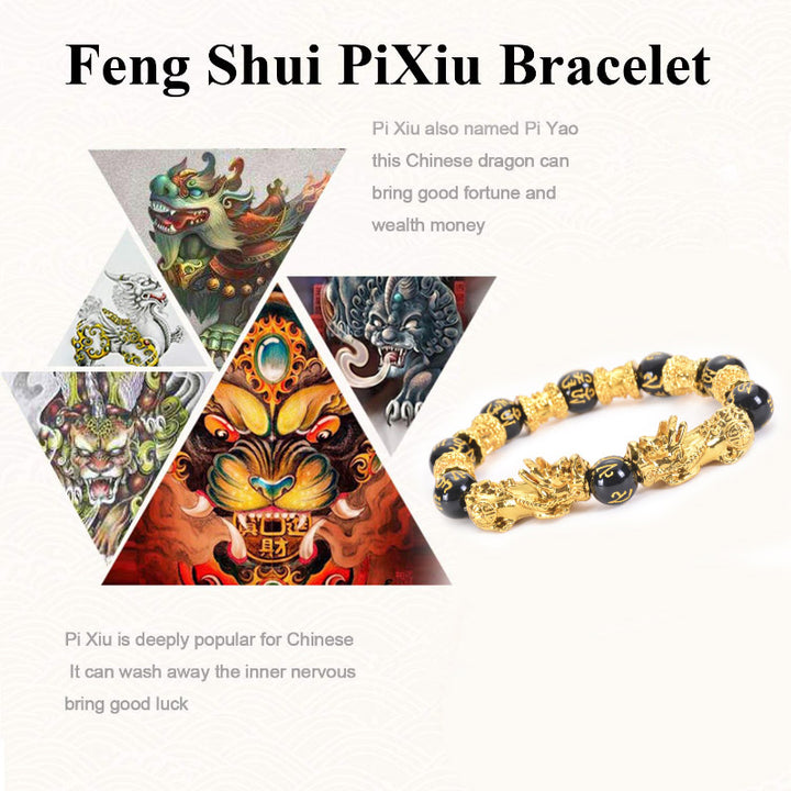 Bracciale Buddha Stones Double Pixiu Obsidian Wealth