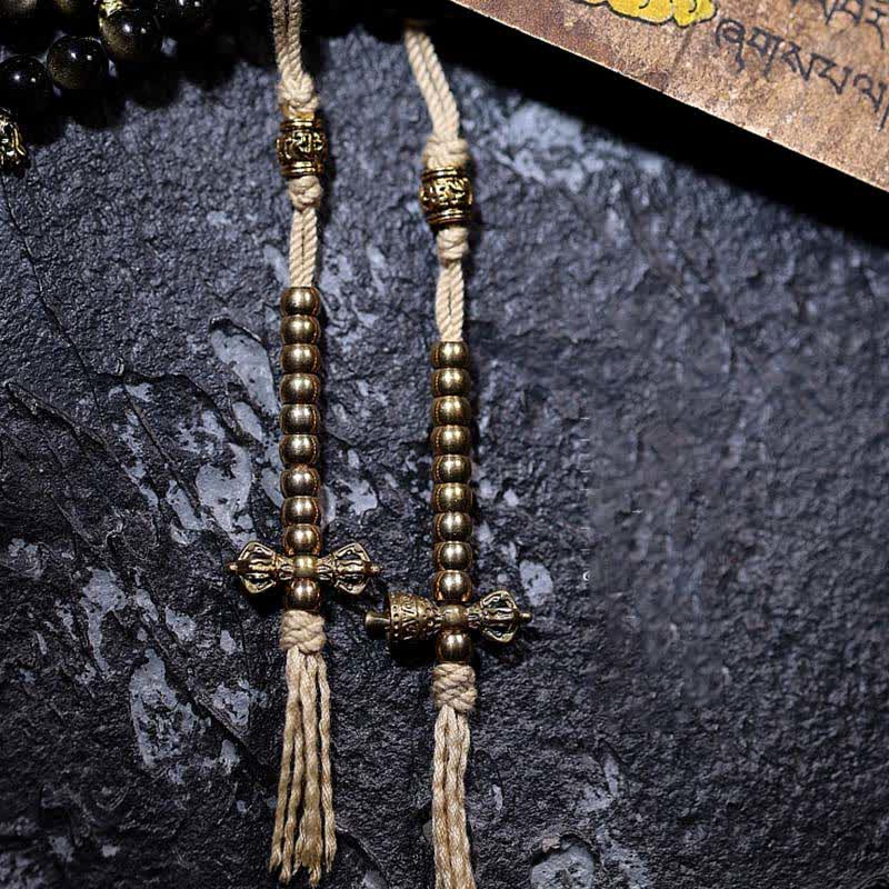 Buddha Stones 108 Mala Beads Oro Lucente Ossidiana Occhio di Tigre Pietra Occhio d'Aquila Bracciale della Ricchezza